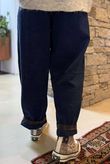 Mercer Soft Twill Barrel Leg Pant Navy 